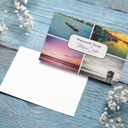 Pack of 5 Weymouth Dorset Collage Blank Postcards