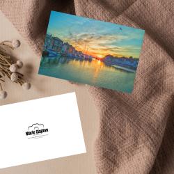 Pack of 2 A5 Weymouth Harbour Dorset Blank Cards with envelopes