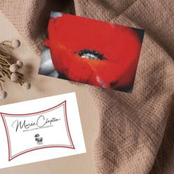 Pack of 2 A6 Poppy Flower Blank Cards with envelopes