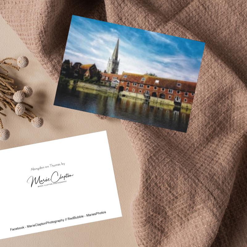 Pack of 2 A6 Abingdon on Thames Oxfordshire Blank Cards with envelopes
