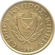 Cyprus 10c Ten Cent 1985 Coat Of Arms Dove Holding Twig Vase of Phini Village