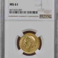 1918 Canadian Full Sovereign - NGC MS61