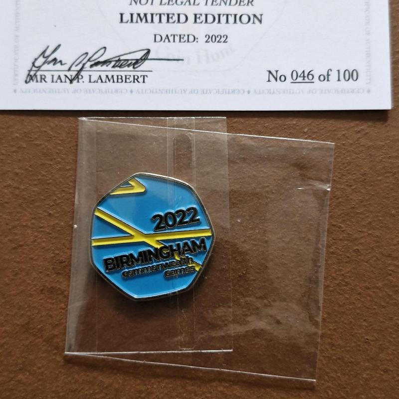 Birmingham commonwealth games 2022 TGBCH COIN no.46 of 100