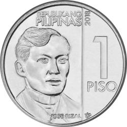 2018 Philippines 1 One PisoBust of Jose Rizal Waling Waling Orchid