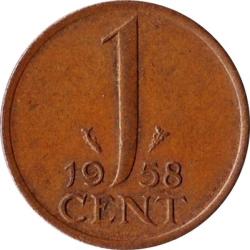 1971 Netherlands 1c One Cent Juliana Queen of the Netherlands