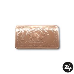 1 oz 999 Fine Copper Buffalo Bar