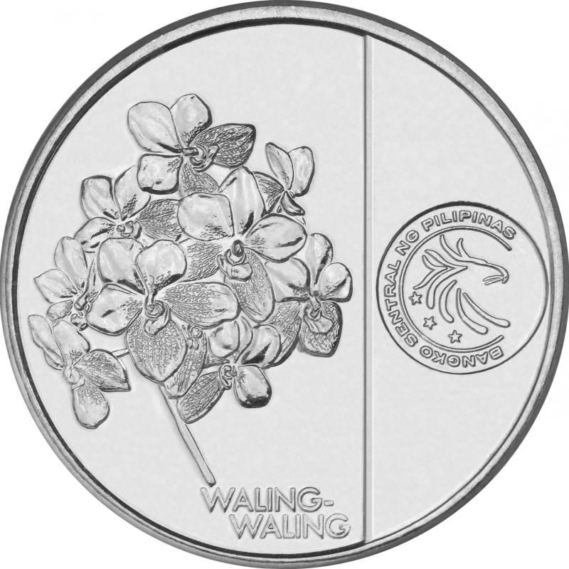 2018 Philippines 1 One PisoBust of Jose Rizal Waling Waling Orchid