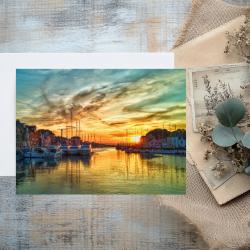 Pack of 2 A6 Weymouth Harbour Dorset Blank Cards with envelopes