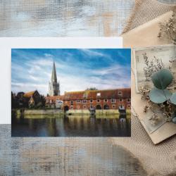 Pack of 2 A6 Abingdon on Thames Oxfordshire Blank Cards with envelopes