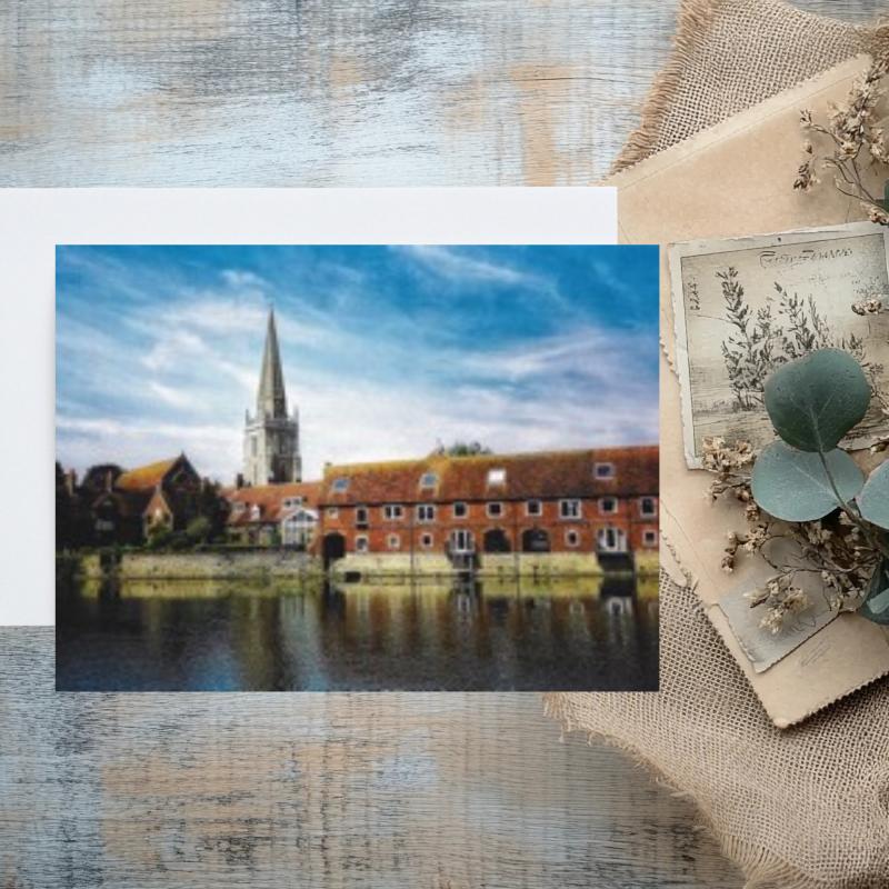 Pack of 2 A6 Abingdon on Thames Oxfordshire Blank Cards with envelopes