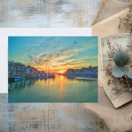 Pack of 2 A5 Weymouth Harbour Dorset Blank Cards with envelopes