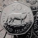 2021 WARRAH FOX Falkland Isles Falklands 50p Fifty pence FROM A SEALED BAG