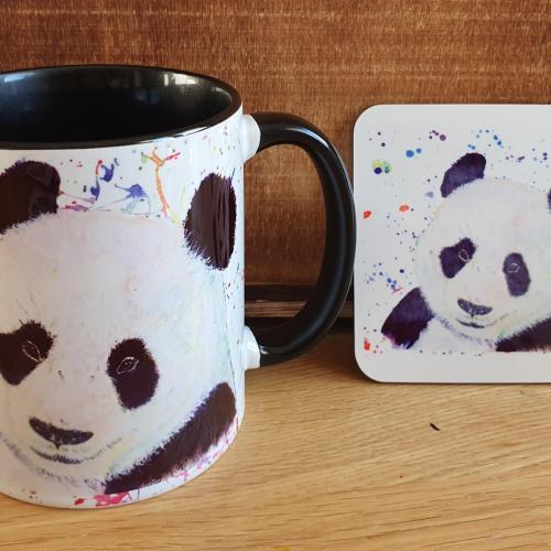 Panda MUG. Beautiful Rainbow Colours.