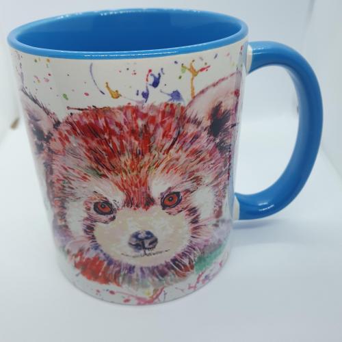 Red Panda MUG. Beautiful Rainbow Colours.