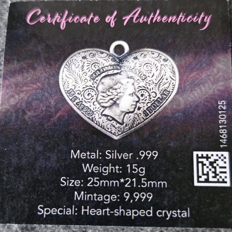 Undated Heart 'Eternal Love' coin