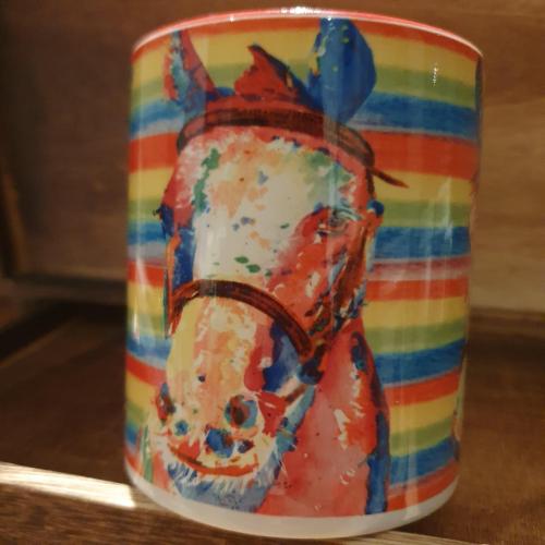 Horses MUG. Beautiful Rainbow Colours.