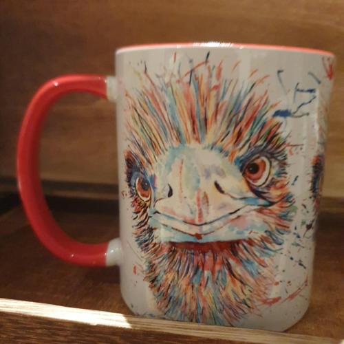 EMU MUG. Beautiful Rainbow Colours. Look at him without smiling if you can