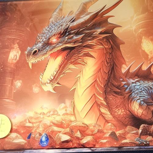 Golden  Dragon Chopping Board Leaded Light Seller 290 + Free Stand