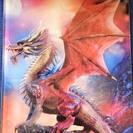 Dragon 2 Glass Chopping Board Leaded Light Seller 290 + Free Stand