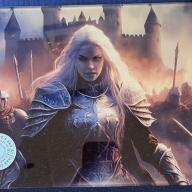 Warrior Woman Queen 1 Glass Chopping Board Leaded Light Seller 290 + Free Stand