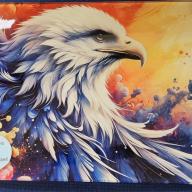 Eagle Glass Chopping Board Leaded Light Seller 290 + Free Stand