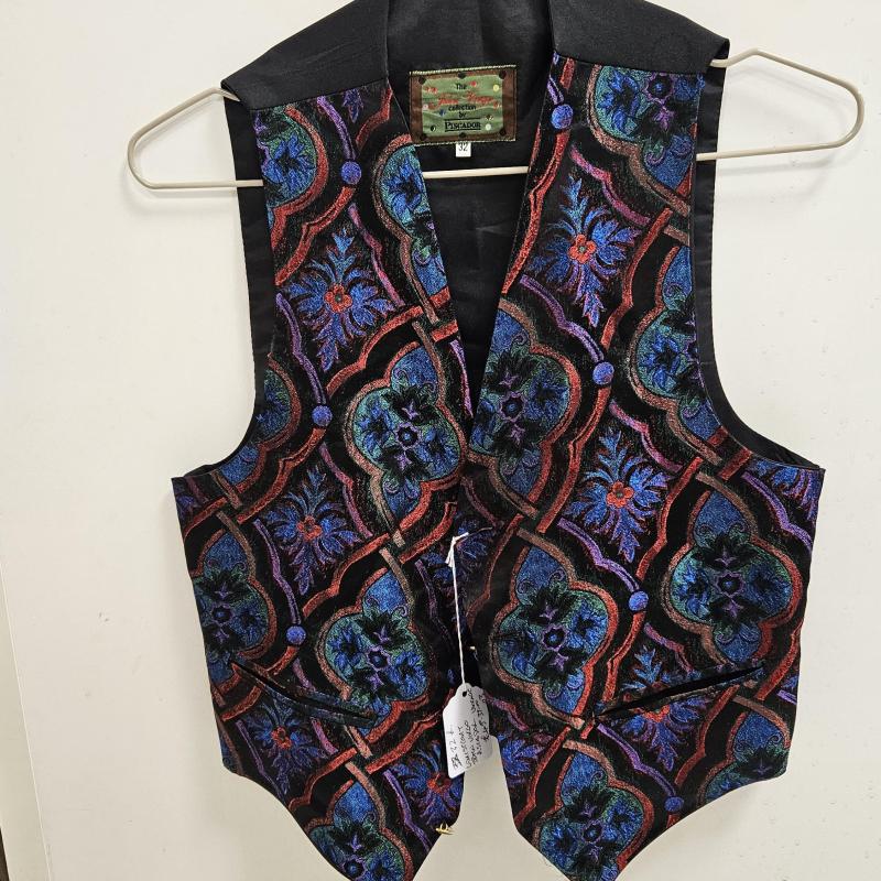 Male Vintage John Virgo Colourful Waistcoat Size Medium shelf 286