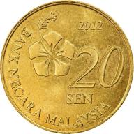 2019 Malaysia 20 Twenty Sen Hibiscus Flower Jasmine Flower