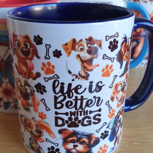 Life is Better with Dogs Mug - Pups and Paws