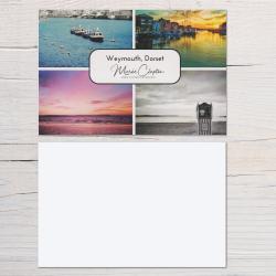 Pack of 5 Weymouth Dorset Collage Blank Postcards