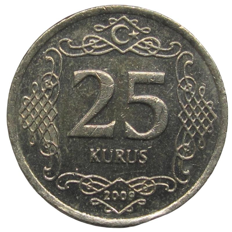 2010 Turkey 25 Twenty Five Yeni Kurus