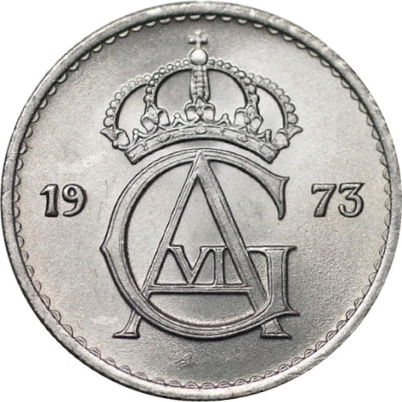 1967 Sweden Swedish 25 Twenty Five Ore King Gustaff