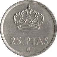 1983 Spain Spanish 25 Twenty Five Pesetas JUAN CARLOS I KING OF SPAIN