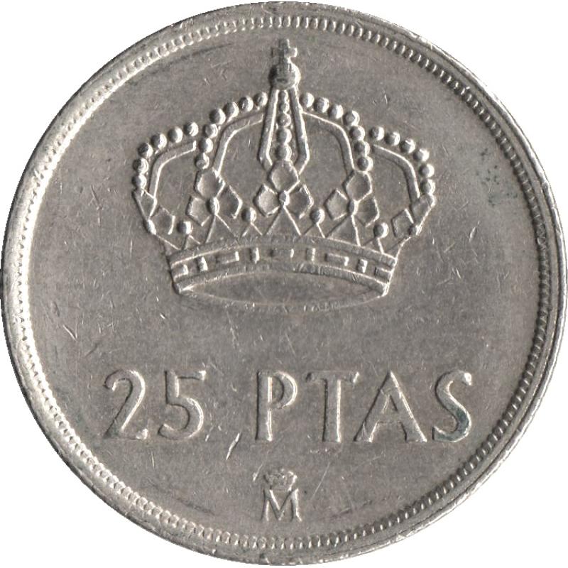 1983 Spain Spanish 25 Twenty Five Pesetas JUAN CARLOS I KING OF SPAIN