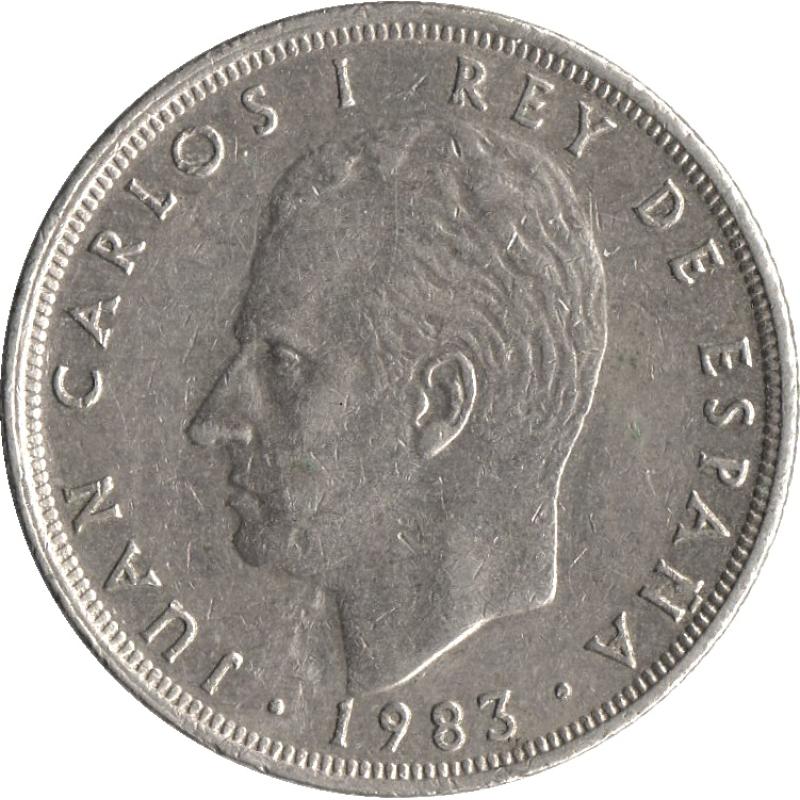 1983 Spain Spanish 25 Twenty Five Pesetas JUAN CARLOS I KING OF SPAIN