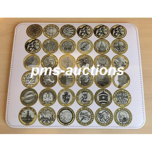 NEW UK £2 CIRCULATING COIN DESIGN FAUX LEATHER MAT PLACEMAT MOUSEMAT COINMAT PAD