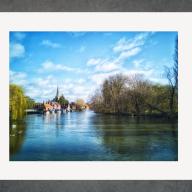 8x6 inch White Mounted Print Abingdon on Thames Oxfordshire