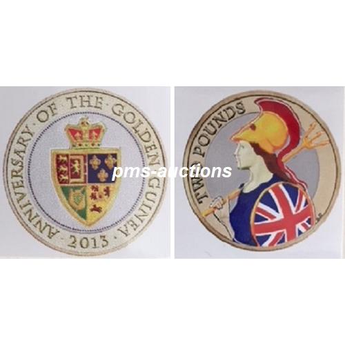 £2 Definitive Colour Coin Decals Stickers - Choose from Britannia or Guinea