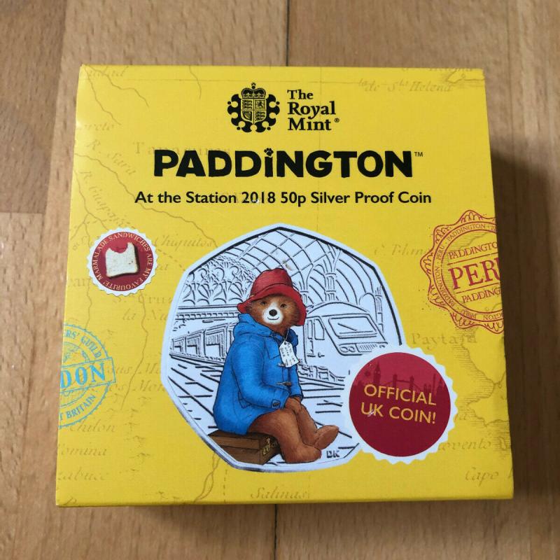 2018 Paddington at the Station 50p Silver Proof Royal Mint coin