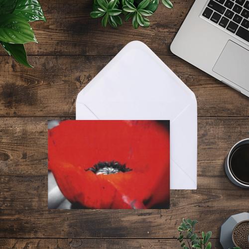 Pack of 2 A6 Poppy Flower Blank Cards with envelopes