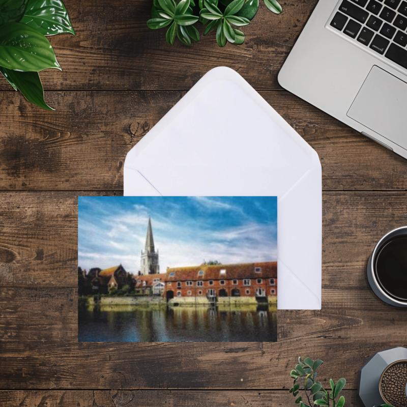 Pack of 2 A6 Abingdon on Thames Oxfordshire Blank Cards with envelopes