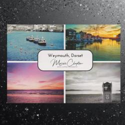 Pack of 5 Weymouth Dorset Collage Blank Postcards
