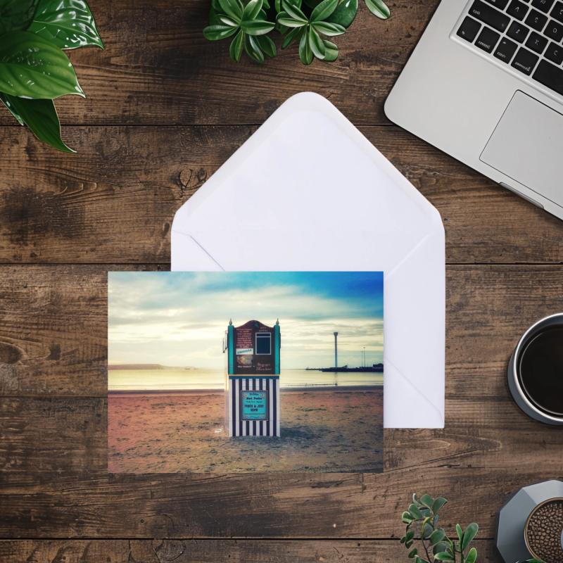 Pack of 2 A6 Punch and Judy Weymouth Dorset Blank Cards with envelopes