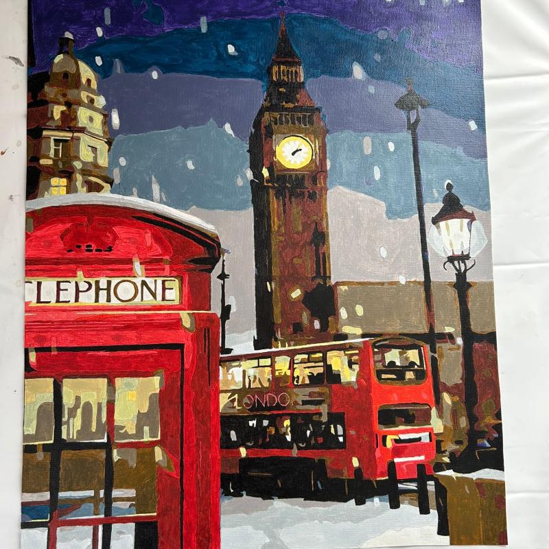 Snowy London scene