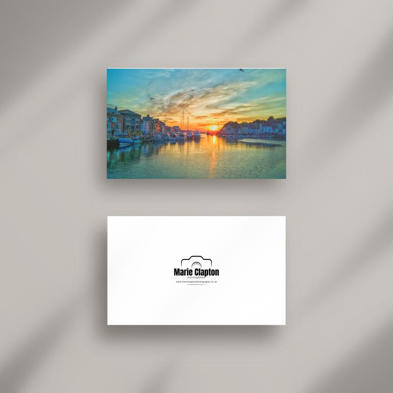 A5 Weymouth Harbour Dorset Blank Greeting Card with envelope