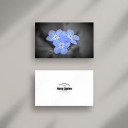 A5 Forget Me Not Flower Blank Greeting Card with envelope