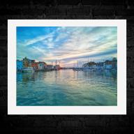 16x12 inch White Mounted Print of Weymouth Dorset
