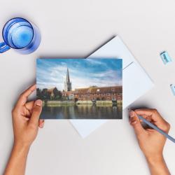 Pack of 2 A6 Abingdon on Thames Oxfordshire Blank Cards with envelopes