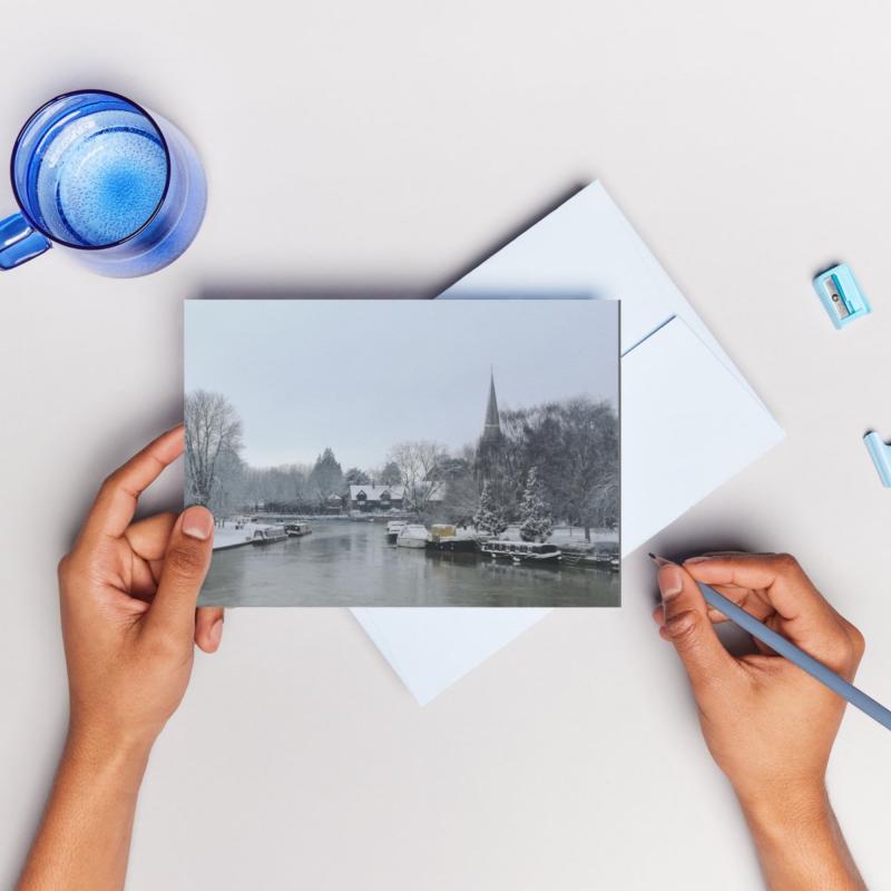 Pack of 2 A6 Abingdon on Thames Oxfordshire Blank Cards with envelopes