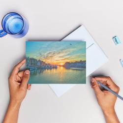 Pack of 2 A5 Weymouth Harbour Dorset Blank Cards with envelopes