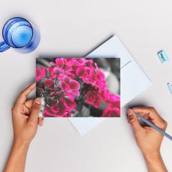 Pack of 2 A5 Pink Flowers Blank Cards with envelopes